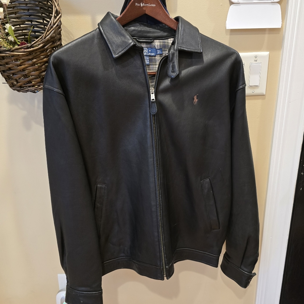 Men's leather Ralph Lauren coat